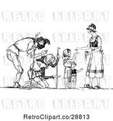 Vector Clip Art of Lady Giving Alms to the Poor by Prawny Vintage