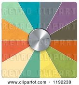 Vector Clip Art of Retro 3d Silver Dial and Colorful Segments, on White by Elaineitalia
