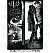 Vector Clip Art of Retro Abraham Lincoln and Distraught Wife by Prawny Vintage
