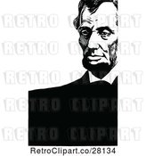 Vector Clip Art of Retro Abraham Lincoln with Copyspace by Prawny Vintage