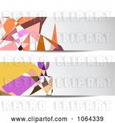 Vector Clip Art of Retro Abstract Banners with Gray Space by KJ Pargeter
