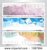 Vector Clip Art of Retro Abstract Low Poly Geometric Website Banners by KJ Pargeter