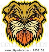 Vector Clip Art of Retro Aggressive Affenpinscher Monkey Terrier Dog by Patrimonio