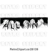 Vector Clip Art of Retro ALL iN Text over Men by Prawny Vintage