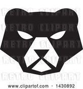Vector Clip Art of Retro American Black Bear Face by Patrimonio