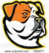Vector Clip Art of Retro American Bulldog Dog Mascot by Patrimonio
