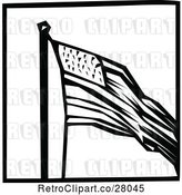 Vector Clip Art of Retro American Flag Icon by Prawny Vintage