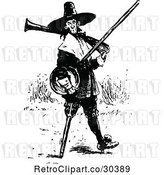Vector Clip Art of Retro Amputee with a Peg Leg by Prawny Vintage