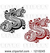 Vector Clip Art of Retro and Red Letter S by Vector Tradition SM
