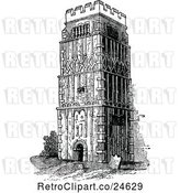 Vector Clip Art of Retro Anglo Saxon Earls Barton Church by Prawny Vintage