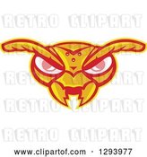 Vector Clip Art of Retro Angry Hornet Face by Patrimonio