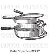 Vector Clip Art of Retro Antique Hot Plate or Grill in by Picsburg