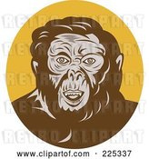 Vector Clip Art of Retro Ape Guy Logo by Patrimonio