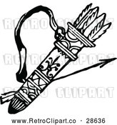 Vector Clip Art of Retro Archery Quiver and Arrows by Prawny Vintage
