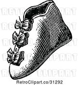 Vector Clip Art of Retro Baby Boot Shoe by Prawny Vintage
