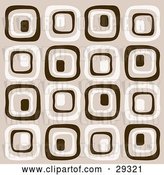 Vector Clip Art of Retro Background of Brown and Beige Squares by KJ Pargeter