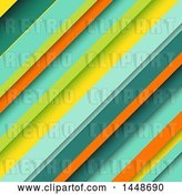 Vector Clip Art of Retro Background of Colored Diagonal Stripes by KJ Pargeter