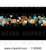Vector Clip Art of Retro Background of Colorful Squares on Black 2 by Michaeltravers