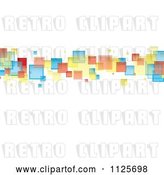Vector Clip Art of Retro Background of Colorful Squares on White by Michaeltravers