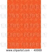 Vector Clip Art of Retro Background of Rows of Orange Circles by