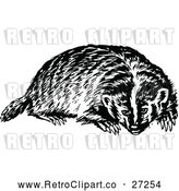 Vector Clip Art of Retro Badger by Prawny Vintage