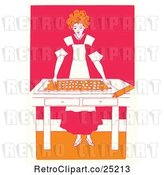 Vector Clip Art of Retro Baking Girl by Prawny Vintage