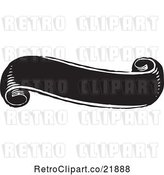 Vector Clip Art of Retro Banner with Curling Edges by BestVector