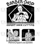 Vector Clip Art of Retro Barber Shop and Clothing Signs by BestVector