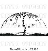 Vector Clip Art of Retro Bare Umbrella Tree by Prawny Vintage