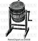 Vector Clip Art of Retro Barrel Butter Churn by Prawny Vintage