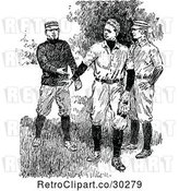 Vector Clip Art of Retro Baseball Players Discussing by Prawny Vintage