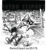 Vector Clip Art of Retro Battle Field After the Raid by Prawny Vintage