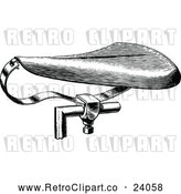 Vector Clip Art of Retro Bicycle Seat by Prawny Vintage
