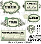 Vector Clip Art of Retro Bill Styled Retail and Gift Certficiate Designs by BestVector
