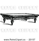 Vector Clip Art of Retro Billiards Snooker Pool Table by Prawny Vintage