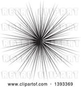 Vector Clip Art of Retro Black Burst by Vectorace