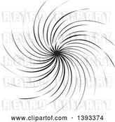Vector Clip Art of Retro Black Spiral Burst by Vectorace
