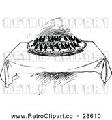 Vector Clip Art of Retro Blackbird Pie by Prawny Vintage