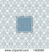 Vector Clip Art of Retro Blank Frame over a Blue Circles Pattern by KJ Pargeter