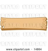 Vector Clip Art of Retro Blank Wooden Western Style Sign with a Nail Hole by Andy Nortnik