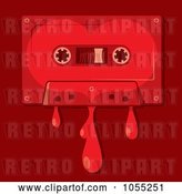 Vector Clip Art of Retro Bleeding Love Song Cassette Tape by Any Vector