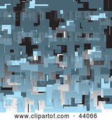 Vector Clip Art of Retro Blue Abstract Background of Gray, Blue and Black Shapes by Arena Creative
