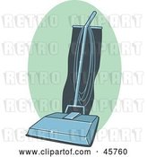 Vector Clip Art of Retro Blue and Teal Vacuum Cleaner by R Formidable