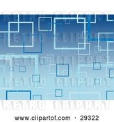 Vector Clip Art of Retro Blue Background of Light and Blue Transparent Squares by KJ Pargeter