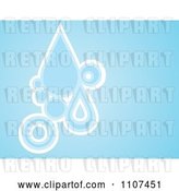 Vector Clip Art of Retro Blue Background with Water Drops and Circles by Amanda Kate