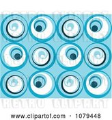 Vector Clip Art of Retro Blue Circle Background by KJ Pargeter