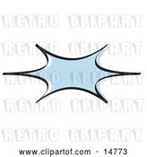 Vector Clip Art of Retro Blue Starburst with a Black Outline by Andy Nortnik