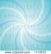 Vector Clip Art of Retro Blue Swirl Background by Dero