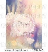 Vector Clip Art of Retro Blurred Floral Background with Sample Text 2 by KJ Pargeter