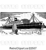 Vector Clip Art of Retro Boat and Ship by BestVector